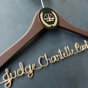 Personalized Gift for Judge, Lawyer Graduation Gift, Lawyer Gift, Law Student Gift, Attorney Gift, Personalized Hanger, Law School Gift