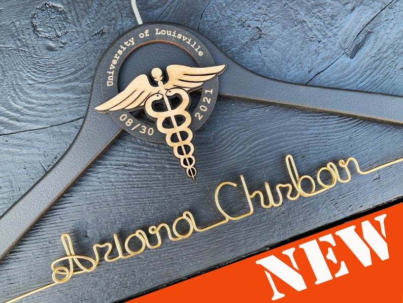 White Coat Hanger Medical Student Gift Gift for New Doctor Etsy