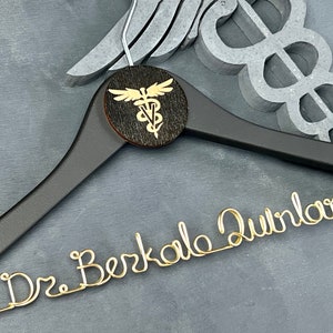 Doctor Coat Hanger, Gift for Veterinarian, Vet Graduation Gift, White Coat Hanger, DVM Graduation, Veterinarian Gift, Unique Gift for Doctor