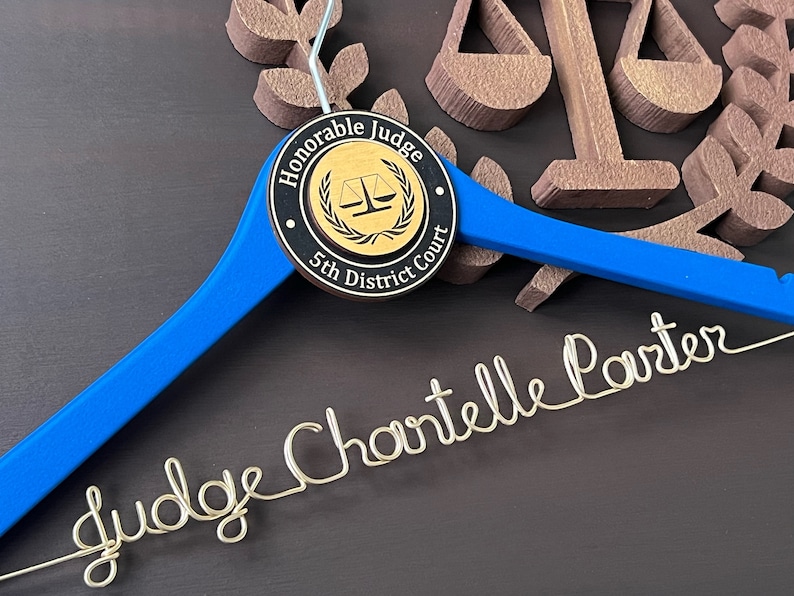 Judge Wrapper Personalized Judge Robe Hanger: Investiture Ceremony Gift, Gift for ...