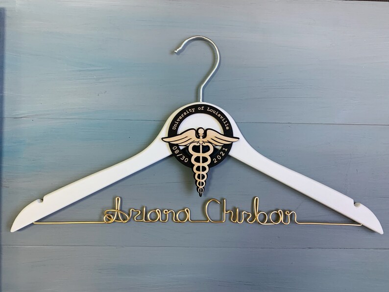 White Coat Hanger Medical Student Gift Gift for New Doctor Etsy