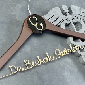 Unique Gift for Doctor, Birthday Gift for Doctor, Personalized Coat Hanger, Doctor Birthday Present, Medical Student Gift, Gift for Dr