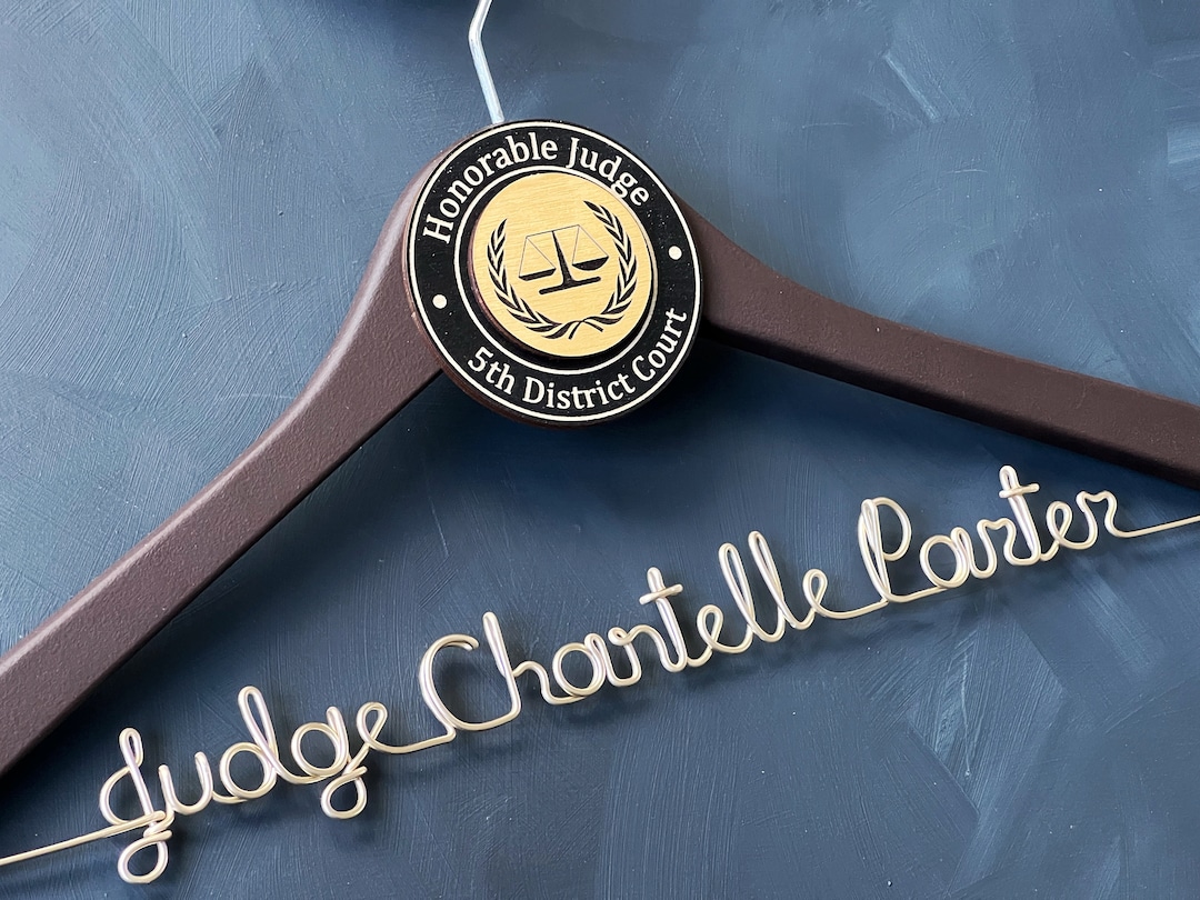 Judge Wrapper Personalized Judge Hanger: Gift for New Judge, Lawyer Gift, Retirement ...