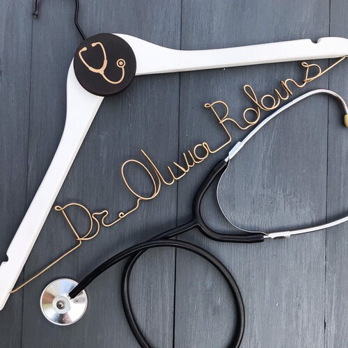 White Coat Hanger Gift for New Doctor Medical Student Gift Etsy