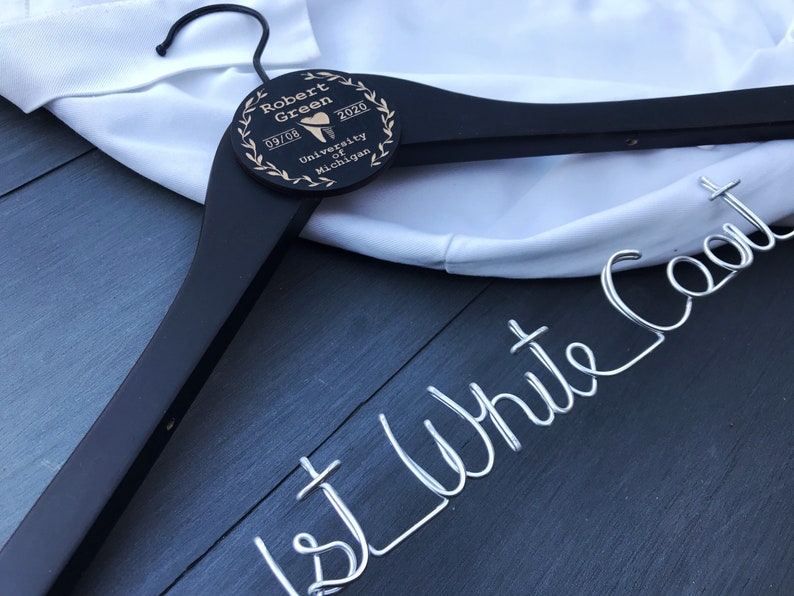 1st White Coat Hanger Dental School White Coat Ceremony Gift Etsy