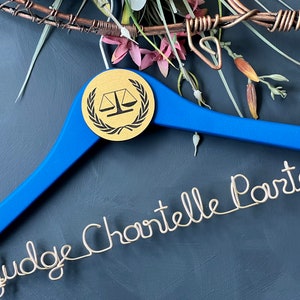 Judge Hanger, Robe Hanger, Judge Gift Idea, Juris Doctorate Hanger, Personalized Hanger, Custom Hanger, New Year's Gift for Judge