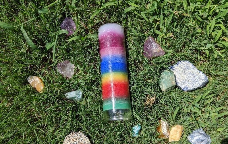 16 oz Candle Meditation Candle Prayer Candle Multi-color| Bring Customers Label