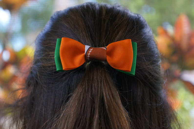 Miami Hurricanes Hair Bow