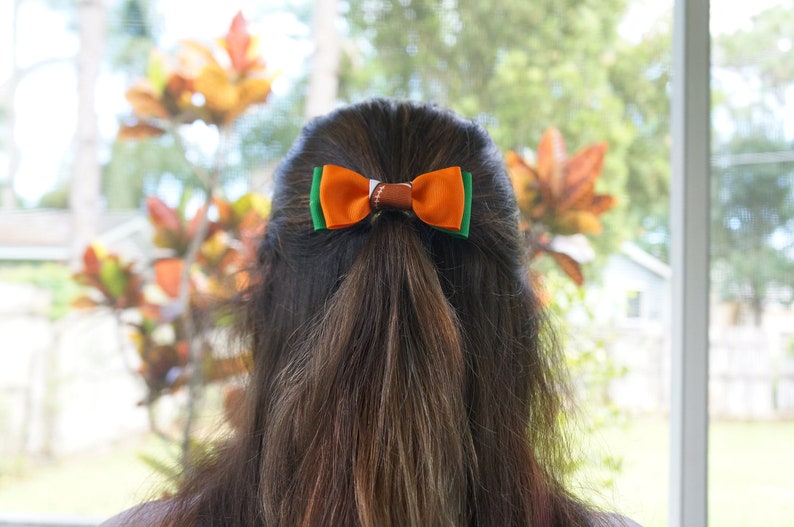 Miami Hurricanes Hair Bow