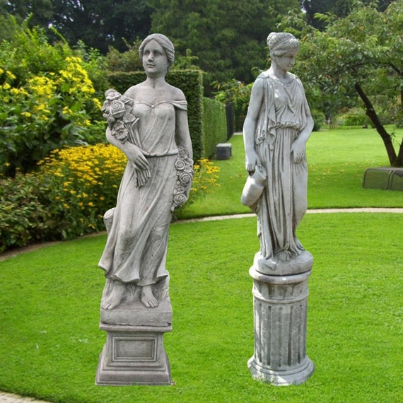 Discount Garden Statues Large Female Statues Rose Lady and Etsy UK