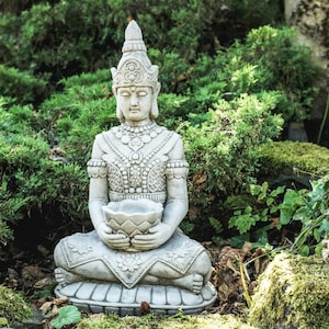 Discount Garden Statues Medium sized Sitting Lotus Thai Buddha Statue