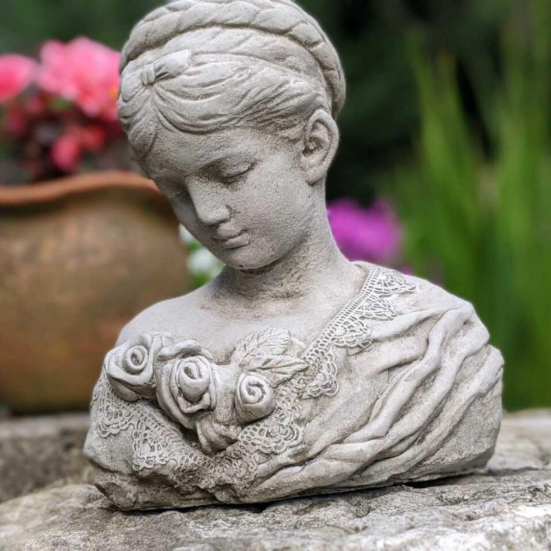 Discount Garden Statues Classical Rose Lady Bust Statue Etsy UK