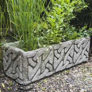 Discount Garden Statues Celtic style Stone Planter Trough