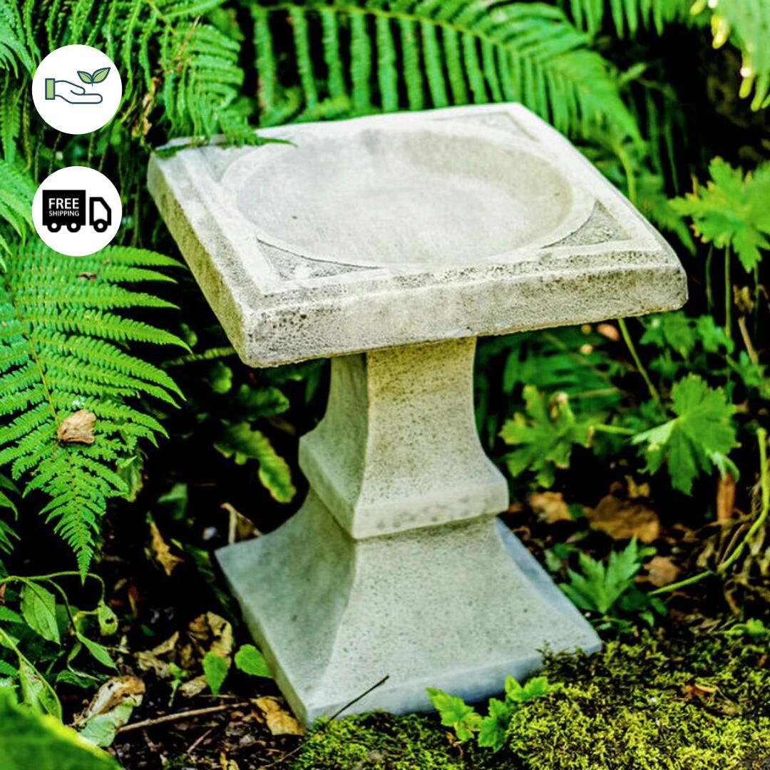 Discount Garden Statues Imperial Design Birdbath With Square Etsy UK