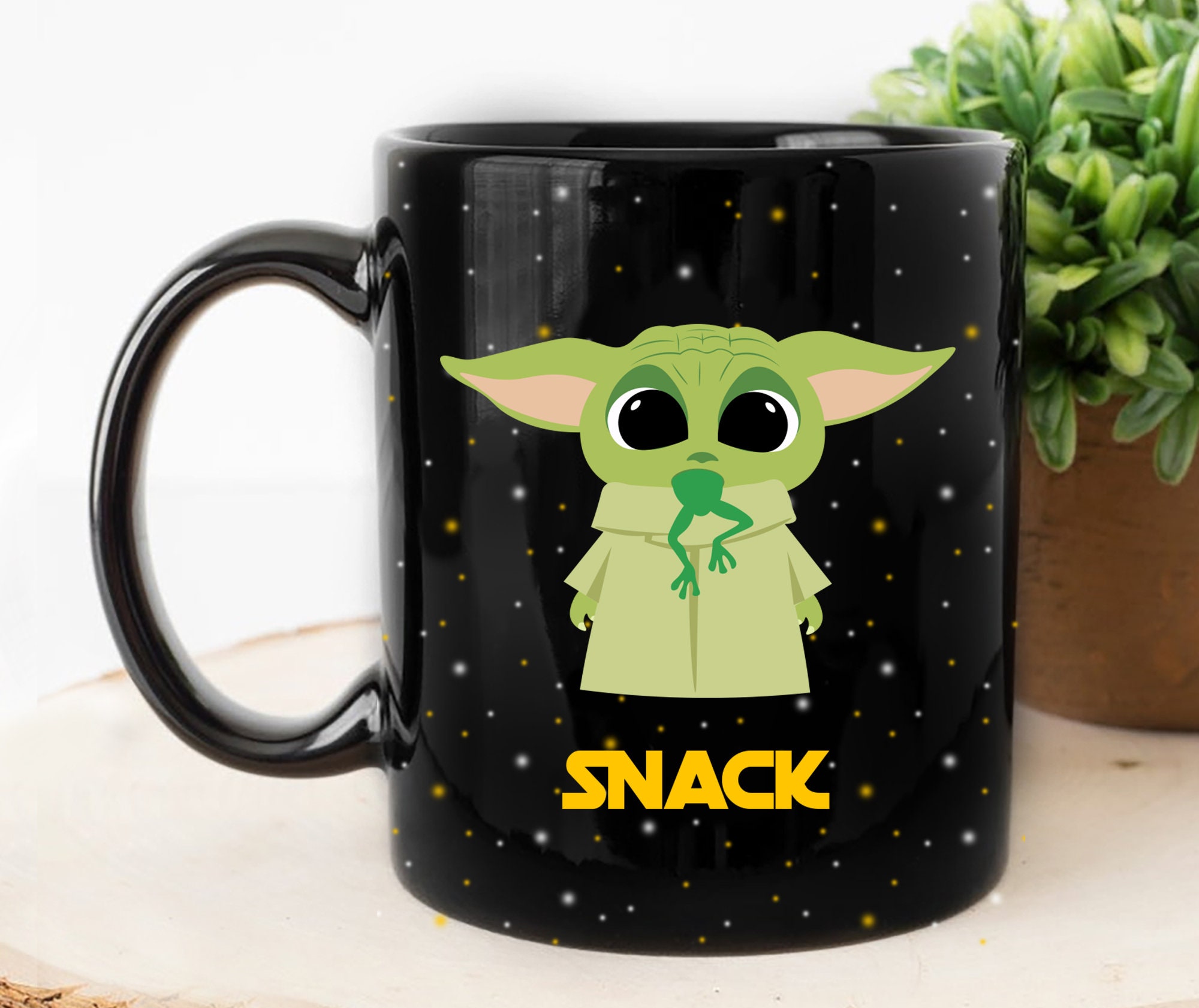 Starwars The Mandalorian Baby Yoda Snack Attack Protect Cute Etsy