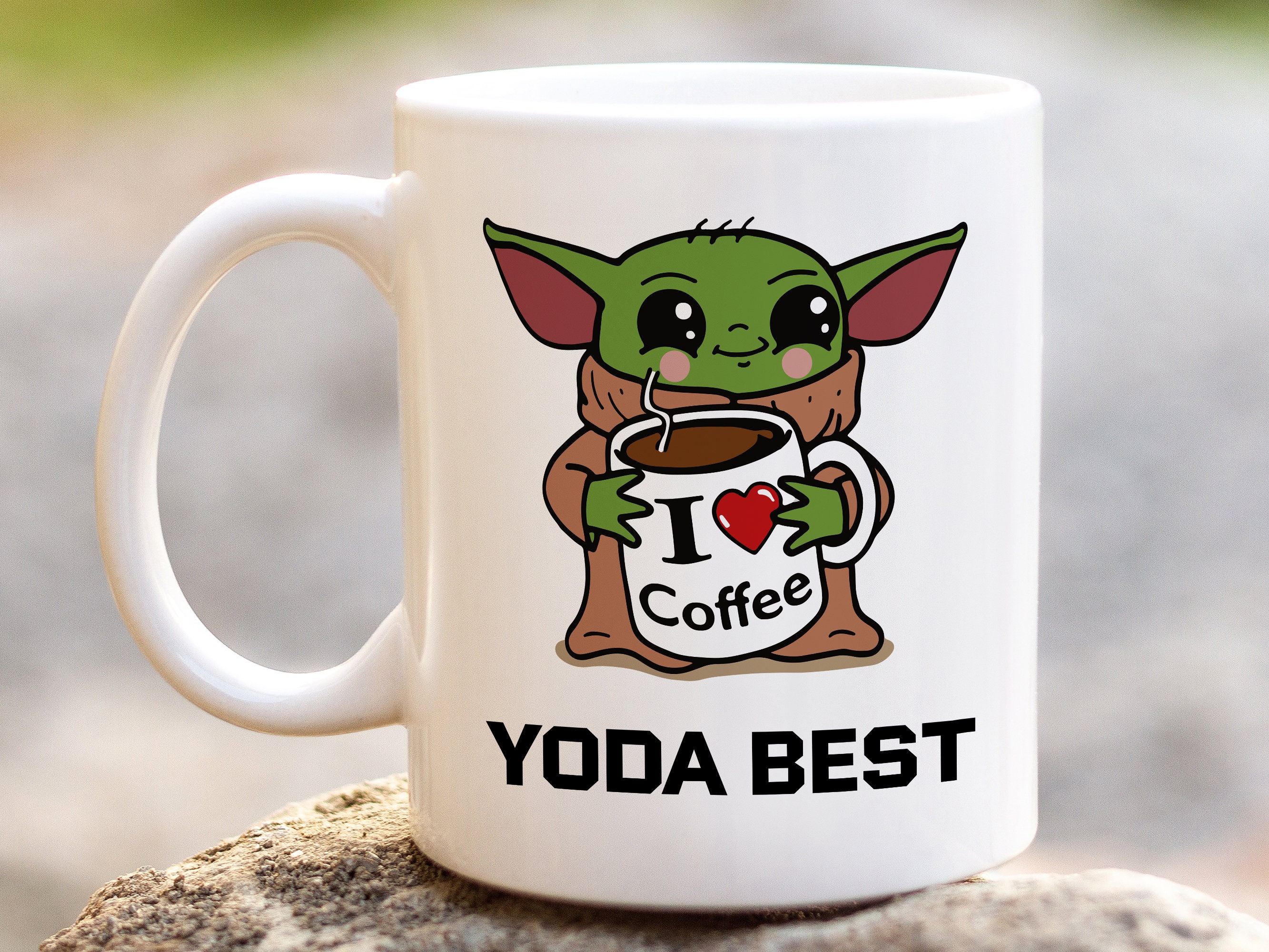 Baby Yoda Best Coffee Mug Star War Gifts The Mandalorian Etsy
