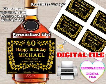 Download Hennessy Label Printable Etsy