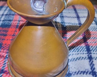Antique English Copper Haystack Pint Measuring/Pitcher Jug Beautiful Patina
