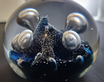 Burbujas de pisapapeles de cristal