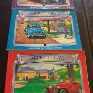 Um conjunto de livros infantis vintage de Andy Pandy, livros antigos, livros vintage para crianças, livros de carros para meninos, conjunto de livros de histórias de carros, Andy Pandy