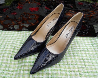 Vintage Snake Print MA-EVA Pointed Closed Toe Stilettos 10cm Heel