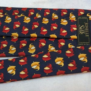 Vintage Silk Tie Jonelle Italian Navy and Red with Gold.Tie Mens Accessories, Menswear, Ties, Pure Silk Tie
