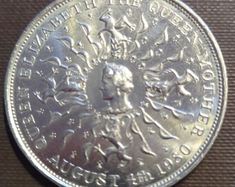 1980年英国王室：エリザベス女王生誕80周年記念コイン - Etsy 日本