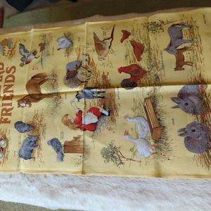 Paño de cocina vintage, manualidades, bordados y decoración de paredes.