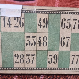 Cartes de bingo vintage *Pack complet*