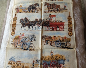 Vintage Tea Towel, Arts and Crafts, Embroidery,Wall Decor