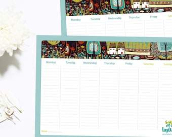 Artistic Weekly Planner Pad, A4 Desk Notepad