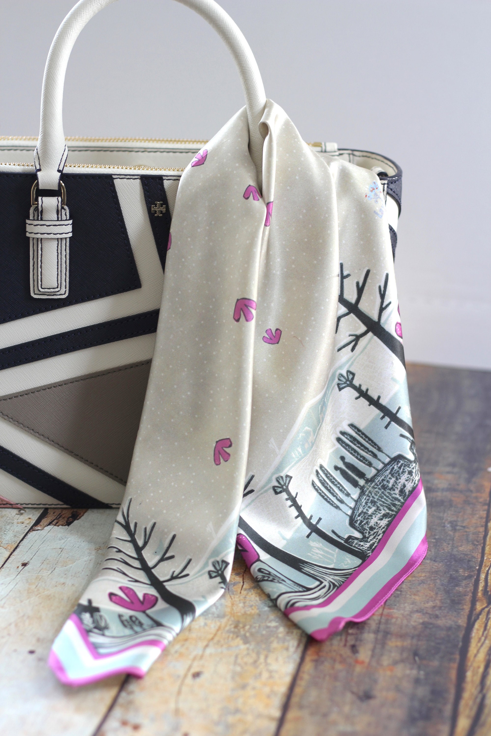 Unique Satin Handbag Scarf Luxury Scarf for Women Chic Neck Etsy