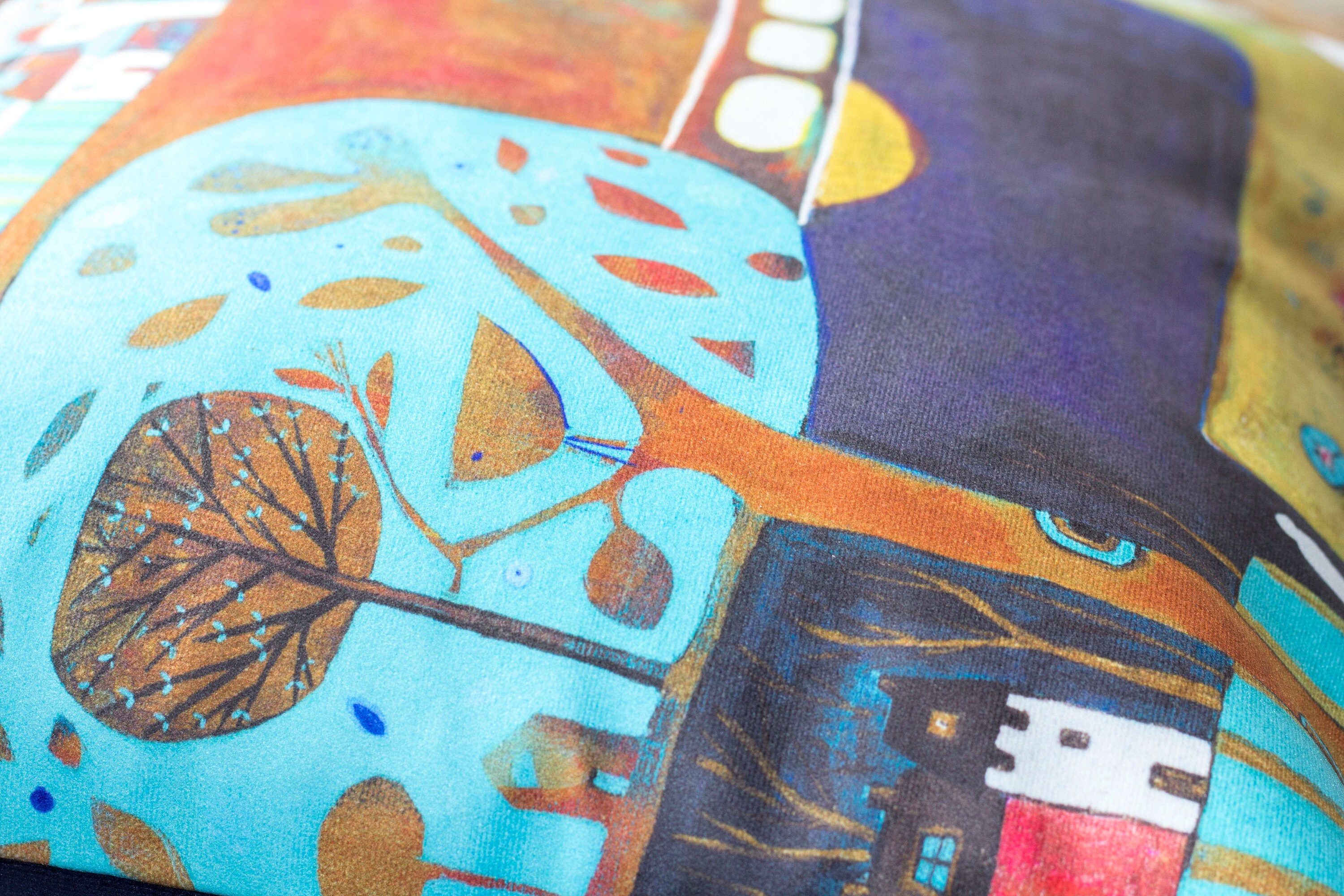 40 X 40 Cm Decorative Cushion Covers UK, Printed Pillow Throw, Square