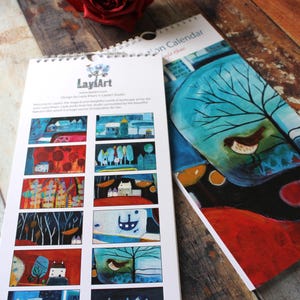 Perpetual Birthday Calendar: Illustrated Landscape Paintings, Monthly Tracker