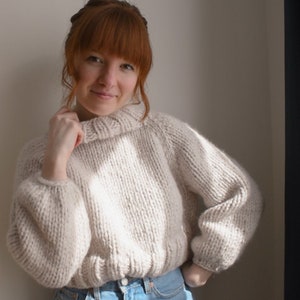 Knitting Pattern: Sable Sweater, Chunky Knit, Lightweight, Turtleneck ...