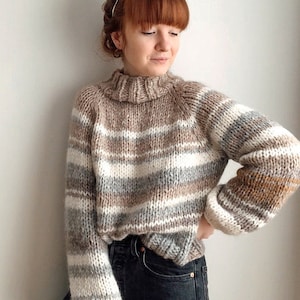Knitting Pattern: Sable Sweater, Chunky Knit, Lightweight, Turtleneck, Beginner-Friendly, Instant Download image 2
