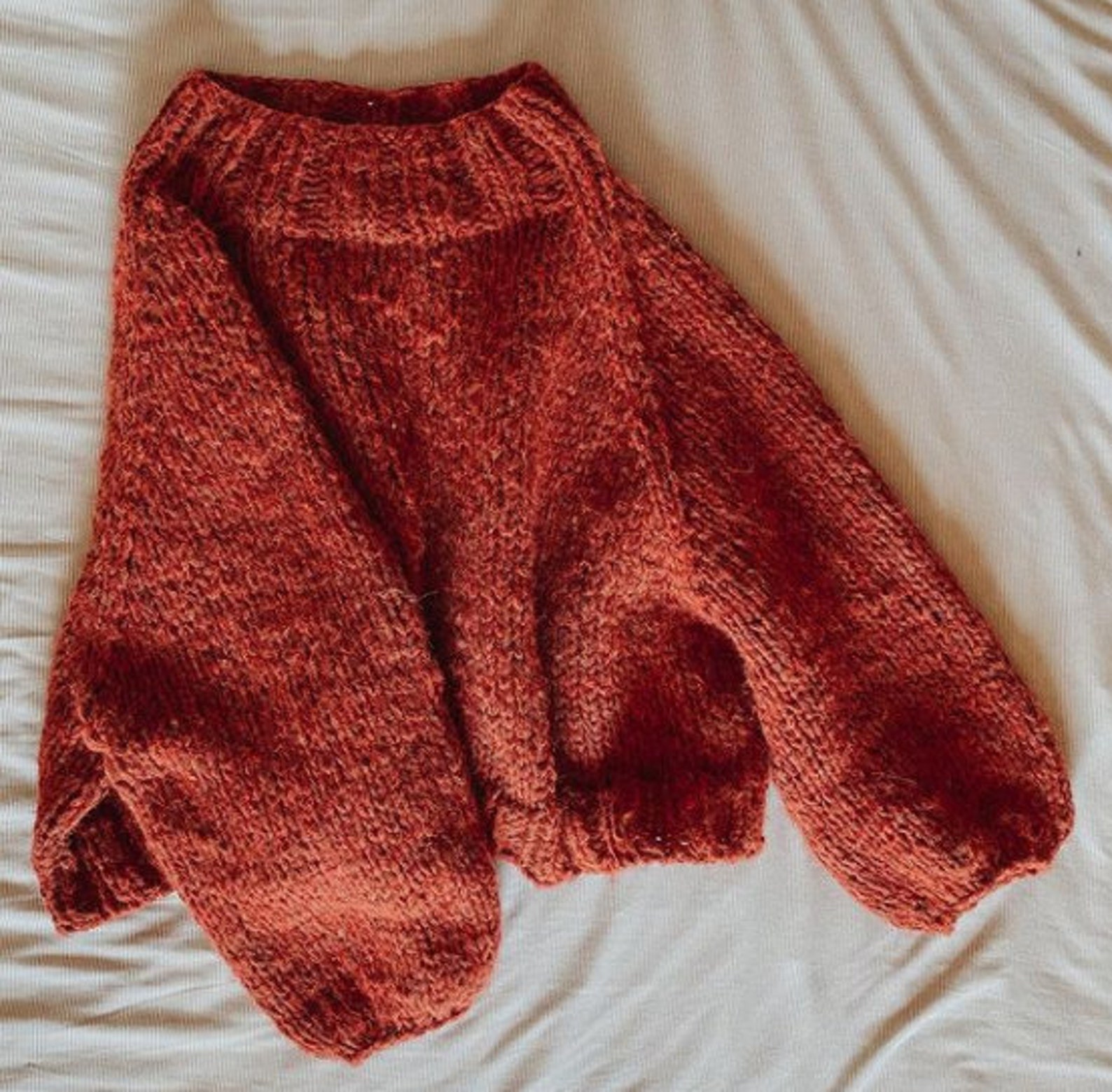 Knitting Pattern Sable Sweater Chunky Knit Lightweight Etsy