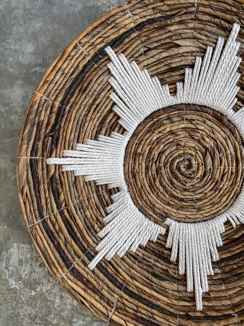 Banana Bark Cotton Bohemian Wall Basket Bohemian Wall Hanging Etsy