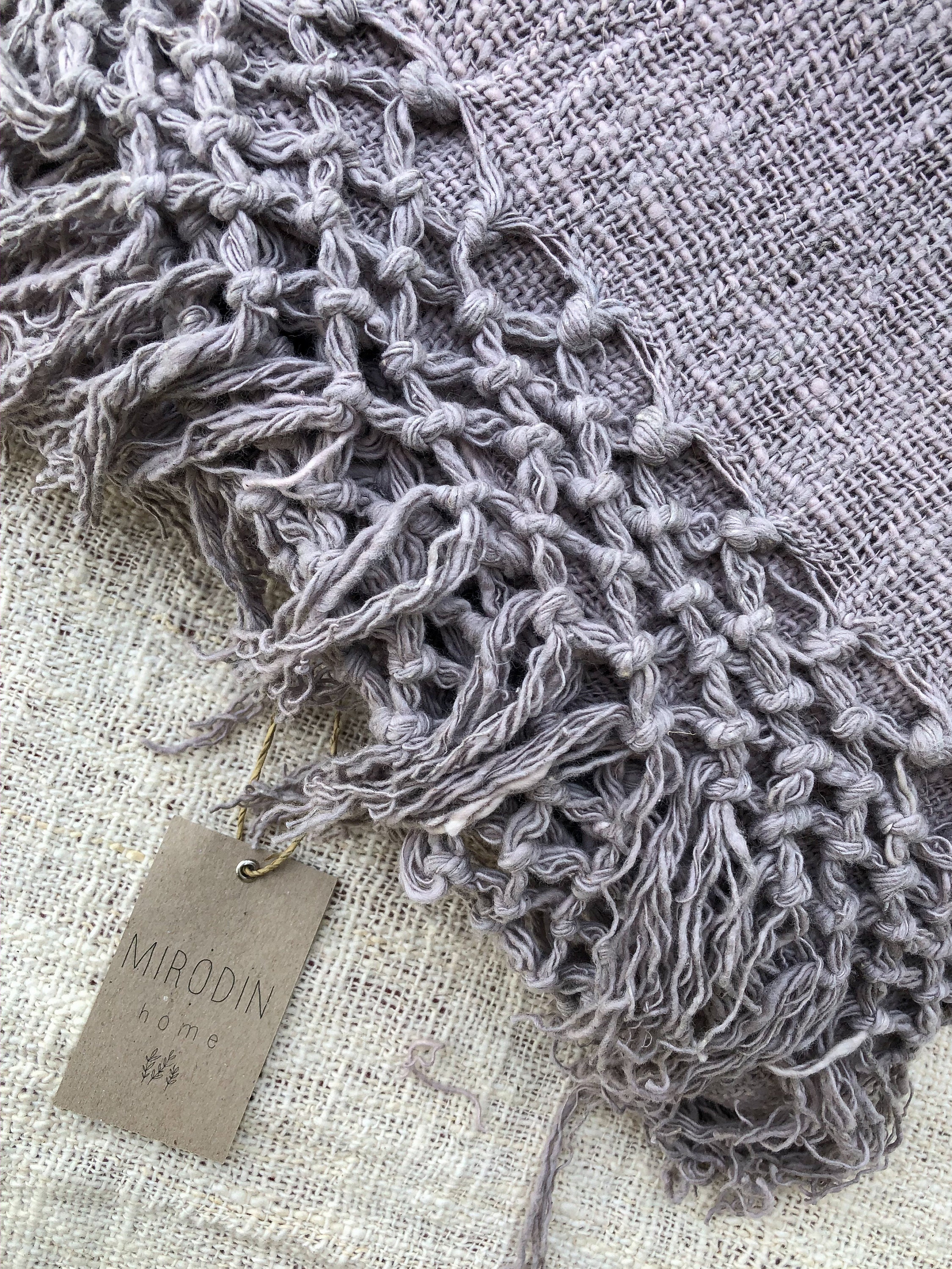 OffPurple Cotton Throw Blanket Handwoven Blanket Boho Cotton Etsy