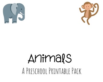 Tiere Preschool Printable Pack