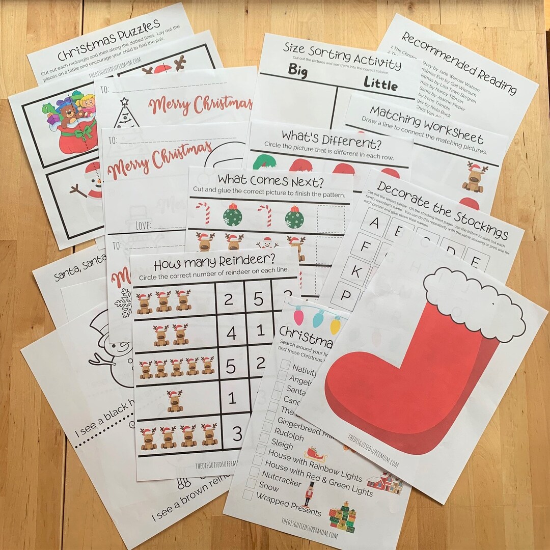 Christmas Preschool Printable Pack Etsy Christmas Preschool Printable Pack Etsy