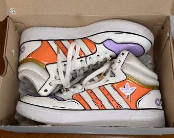 Custom Painted Comic Book Style Shoes
