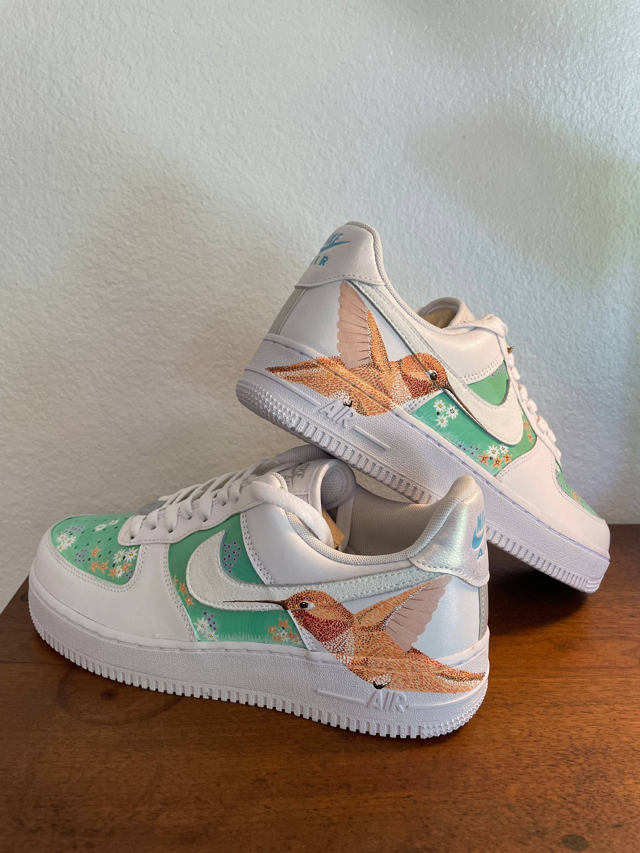 Custom Hand Painted Gold Marble Nike Air Force 1 Low – B Street Shoes