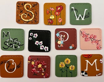 Custom Hand Painted Leather Corner Bookmarks