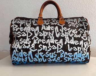 Custom Painted Graffiti Bag- Send Me Your Bag To Paint!