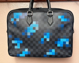 Custom Painted Briefcase or Messenger Bag- Send Me Your Bag To Paint!