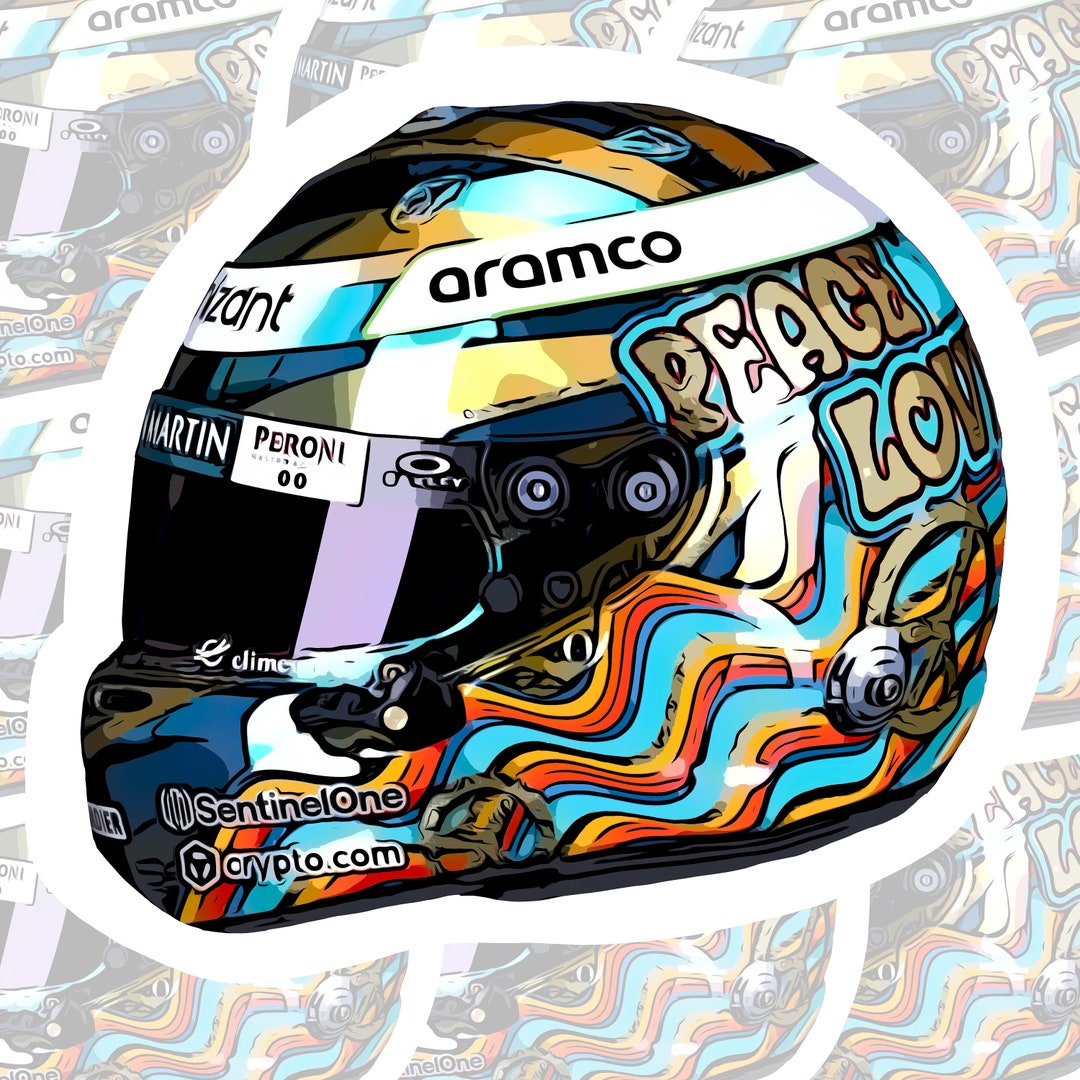 Vettel Sticker Sebastian Vettel 2022 Austin Helmet Vinyl Sticker - Etsy