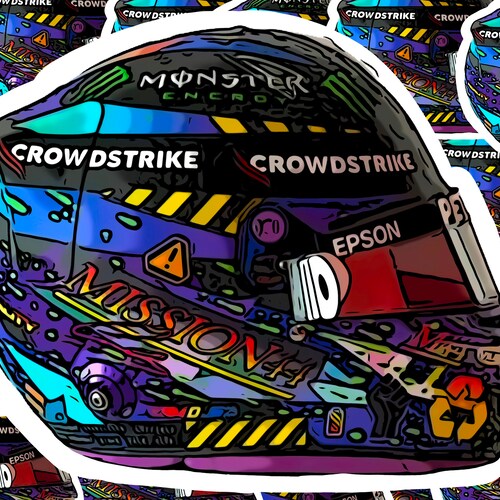 Lewis Hamilton 2021 Abu Dhabi Helmet Vinyl Sticker - Etsy
