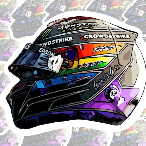 Lewis Hamilton 2021 Abu Dhabi Helmet Vinyl Sticker - Etsy