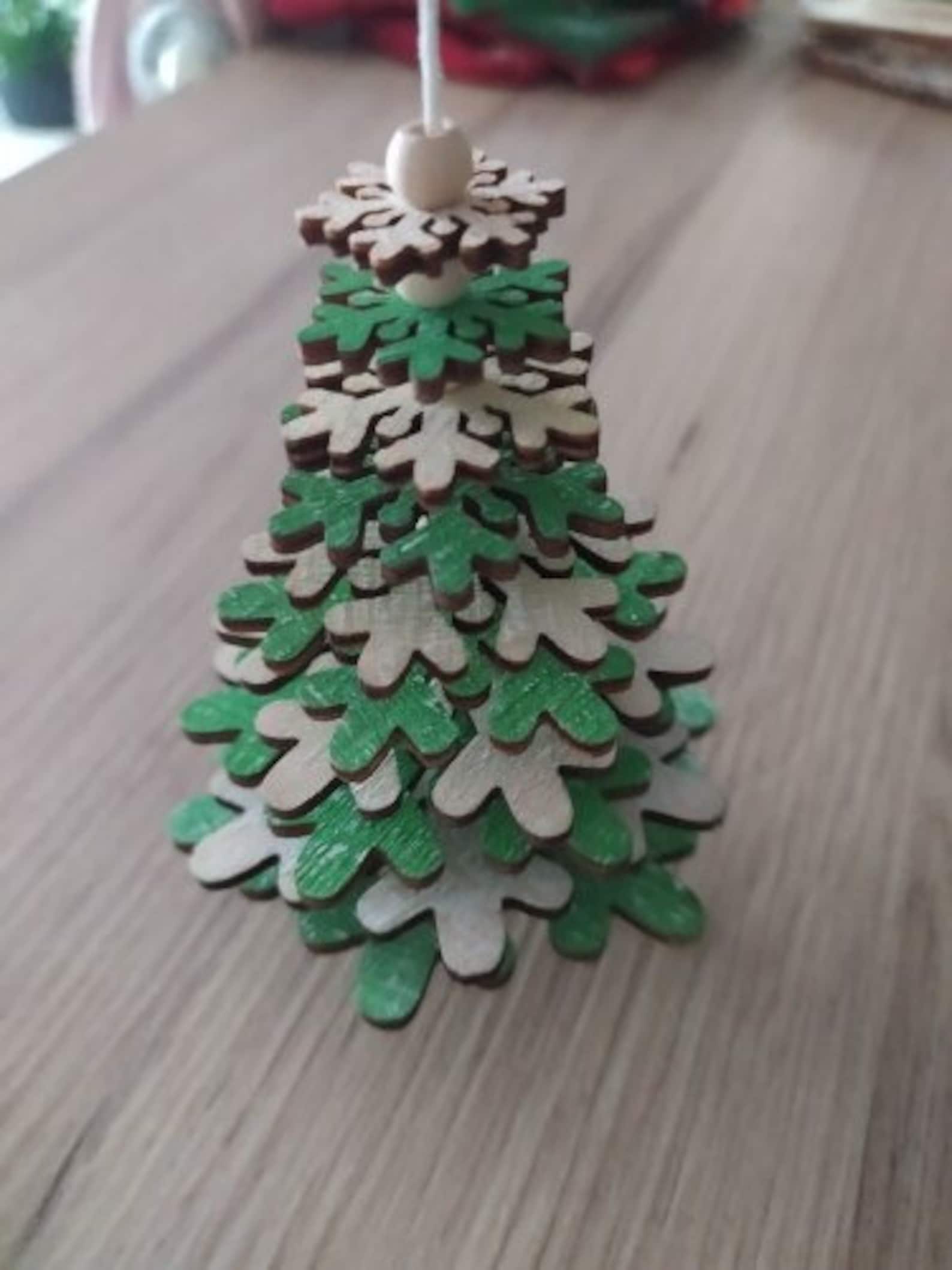 Christmas Tree Ornaments Xmas Tree Hanging 3D Snowflake Etsy